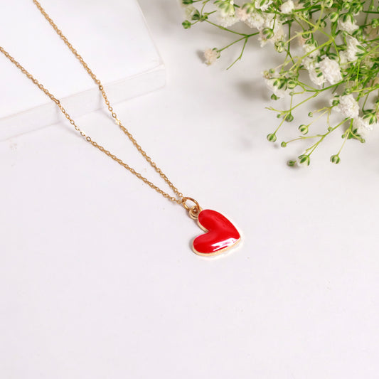 Heart Pendant Necklace – Elegant Gold Chain for Women