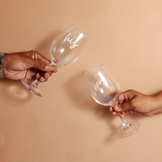His & Hers Wine Glass Set