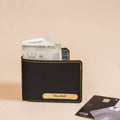 Personalised Leather Male Wallet - Black