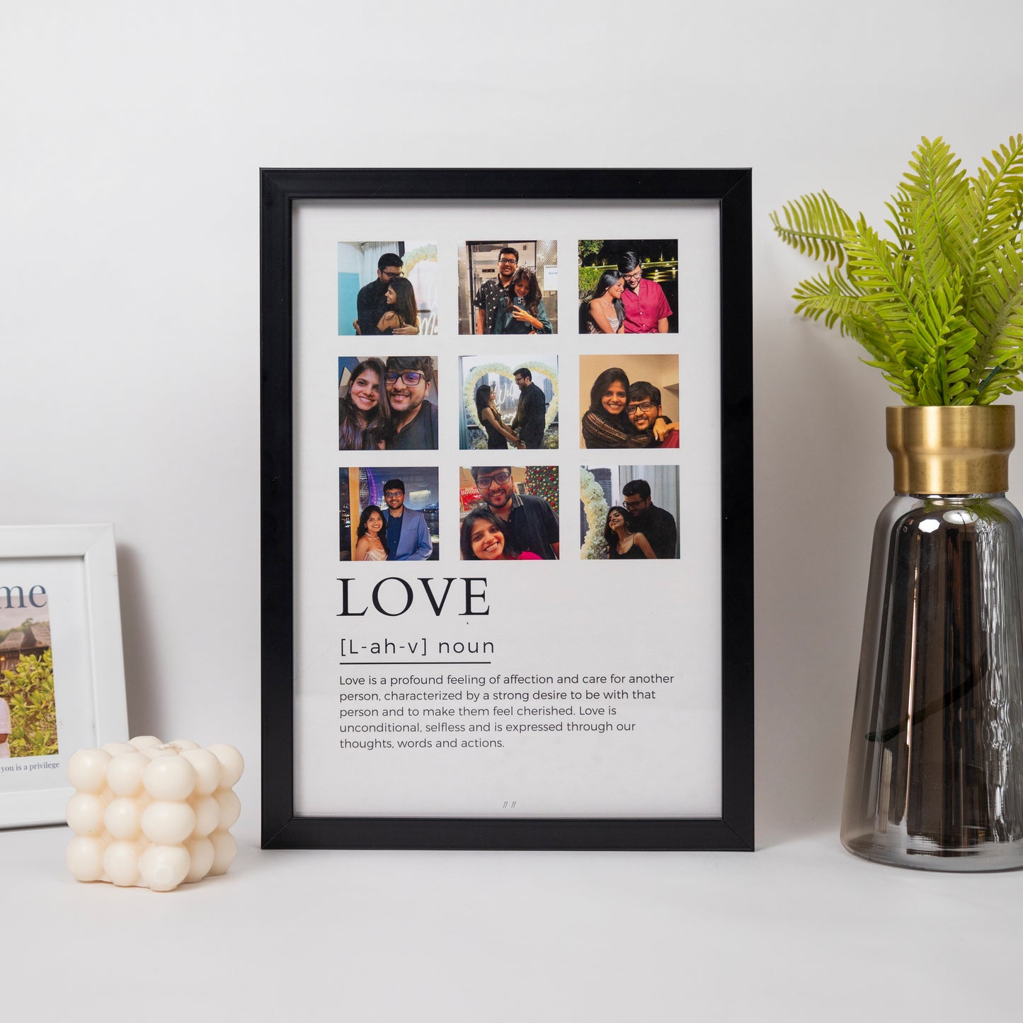 Love Definition-  Personalised Photo Collage Frame
