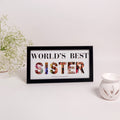 Personalised 'World’s Best Sister' Photo Collage Frame – Thoughtful Gift for Sister